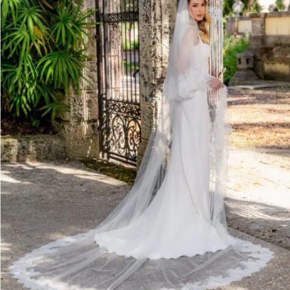 Other - Cathedral White Wedding Veil with Blusher